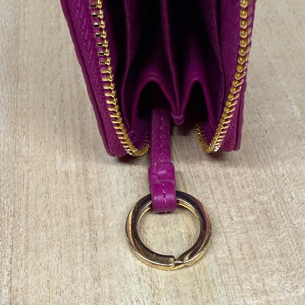 Tory Burch Party Fuchsia Quilted Marion Embossed Zip Coin Case - Picture 7 of 16